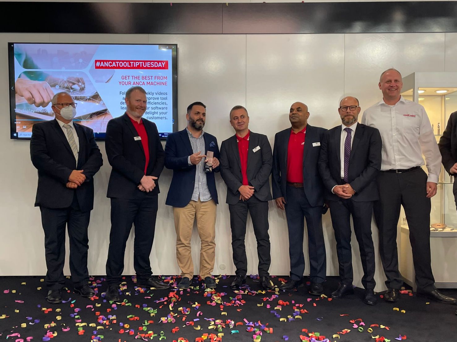 The TURCAR team at the ANCA Tool of the Year award ceremony, EMO Milano 2021